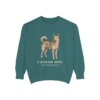 Canaan Dog Latin Sweatshirt, Blue Spruce, front view