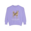Canaan Dog Latin Sweatshirt, Violet, front view