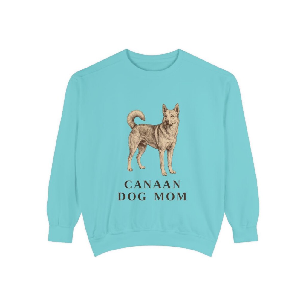 Canaan Dog Mom Sweatshirt, Chalky Mint, front view