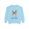 Canaan Dog Mom Sweatshirt, Chambray, front view