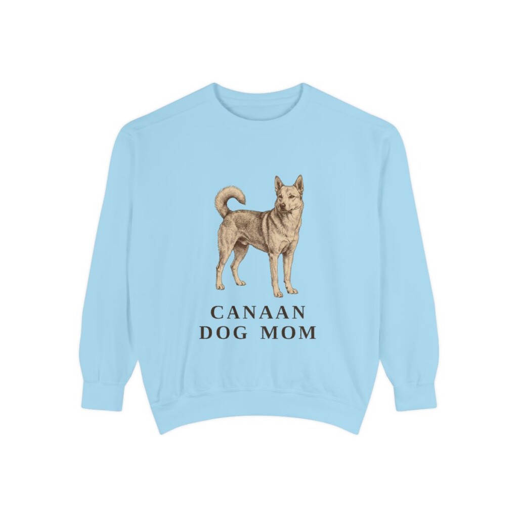 Canaan Dog Mom Sweatshirt, Chambray, front view
