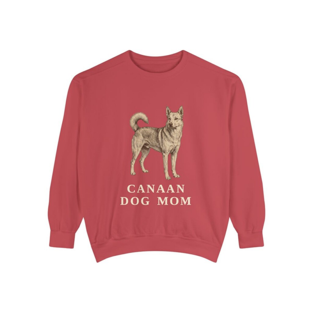 Canaan Dog Mom Sweatshirt, Crimson, front view