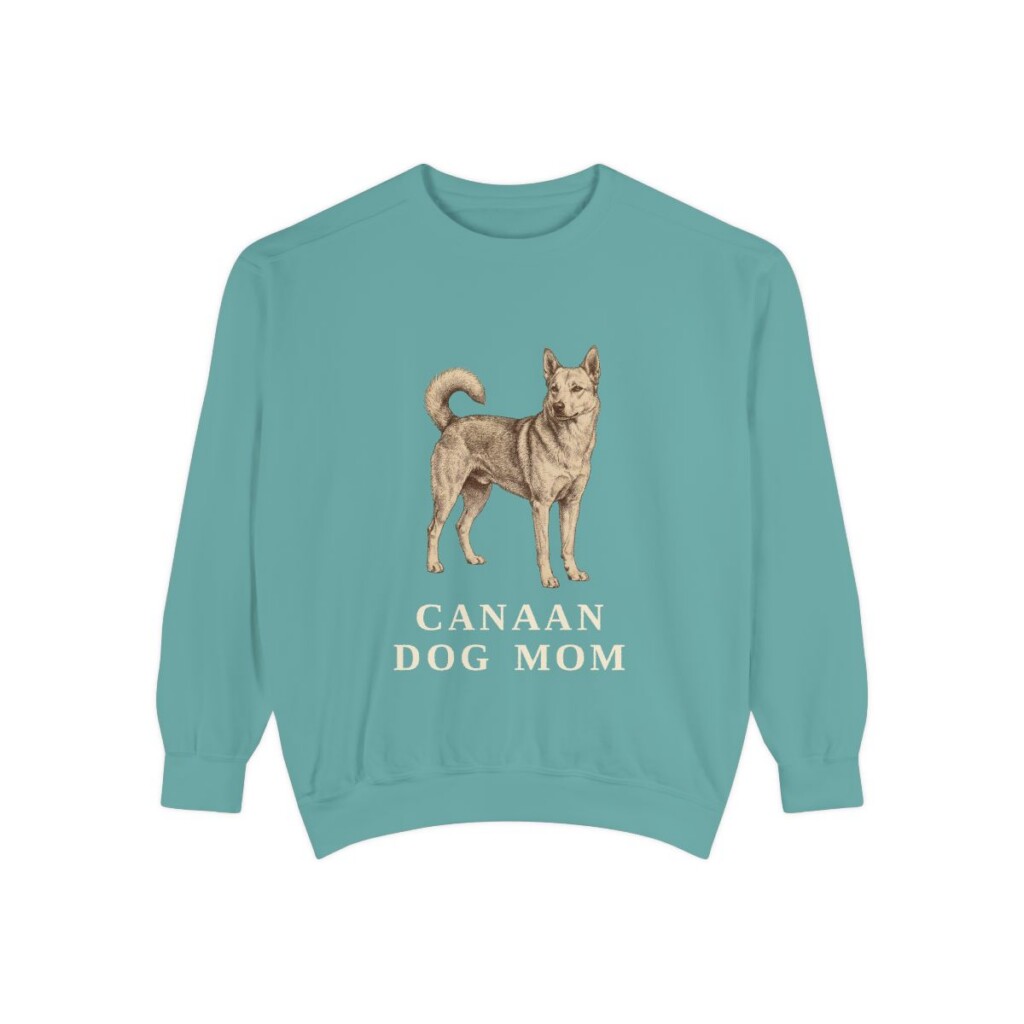 Canaan Dog Mom Sweatshirt, Seafoam, front view