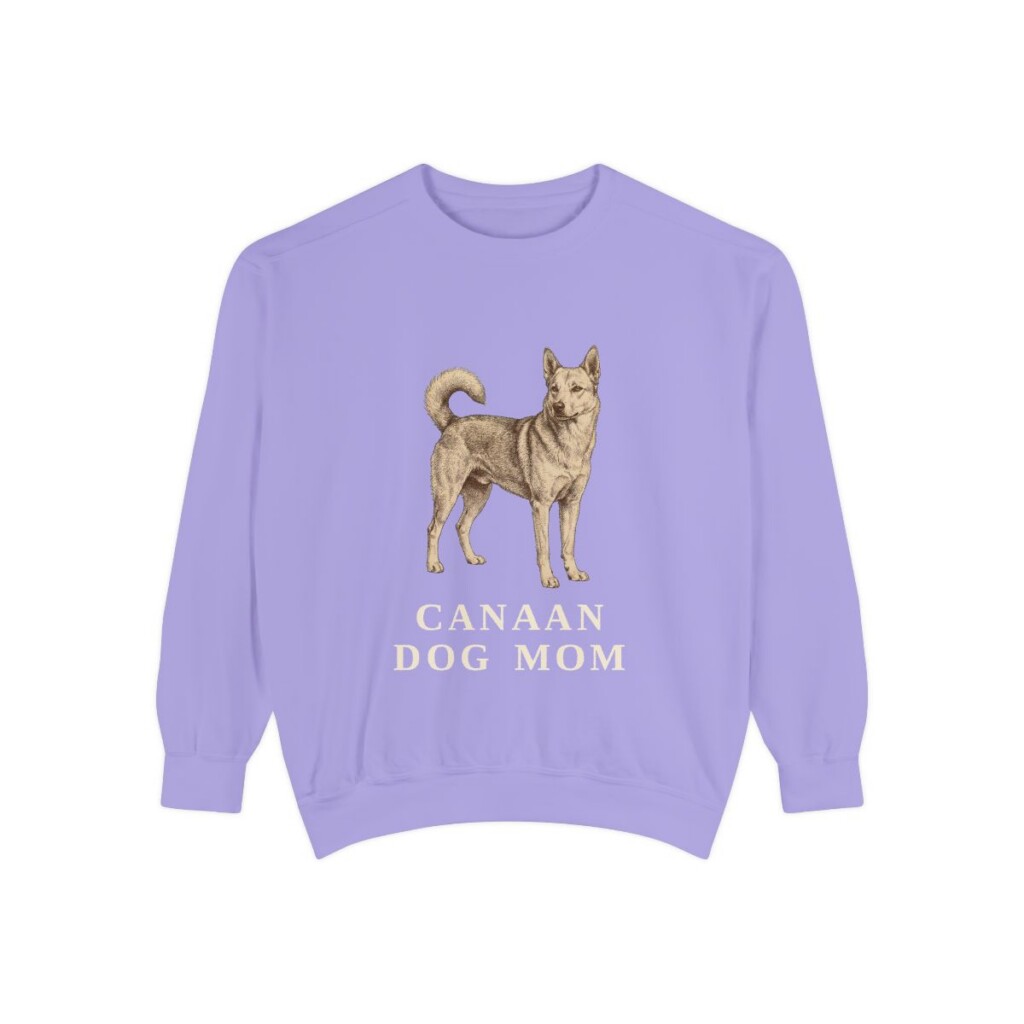 Canaan Dog Mom Sweatshirt, Violet, front view