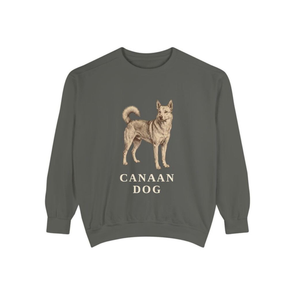Canaan Dog Sweatshirt, Pepper, front view