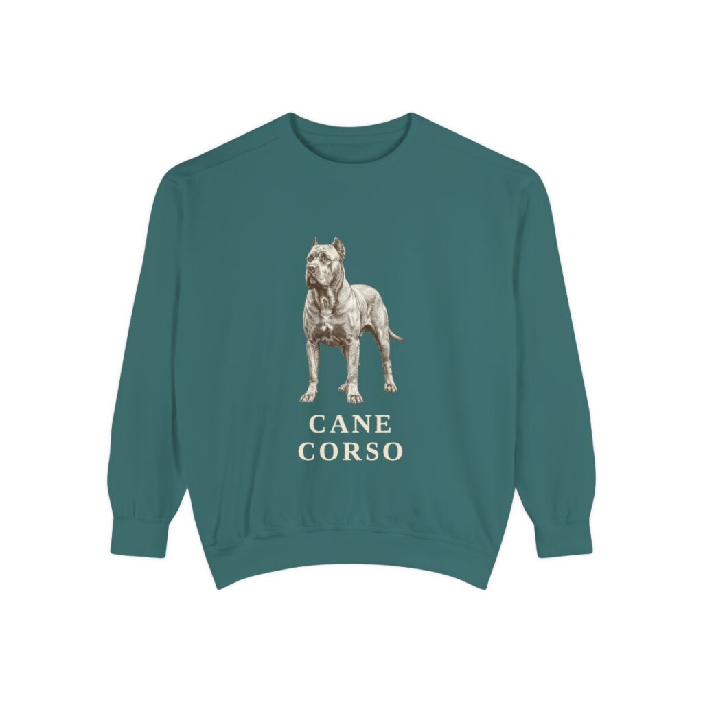 cane-corso-sweatshirt-blue-spruce-1 Cane Corso Sweatshirt, Blue Spruce, front view