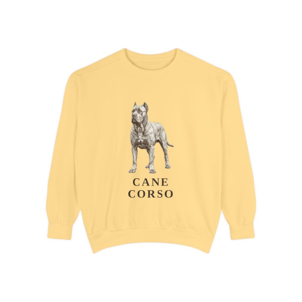 cane-corso-sweatshirt-butter-1 Cane Corso Sweatshirt, Butter, front view
