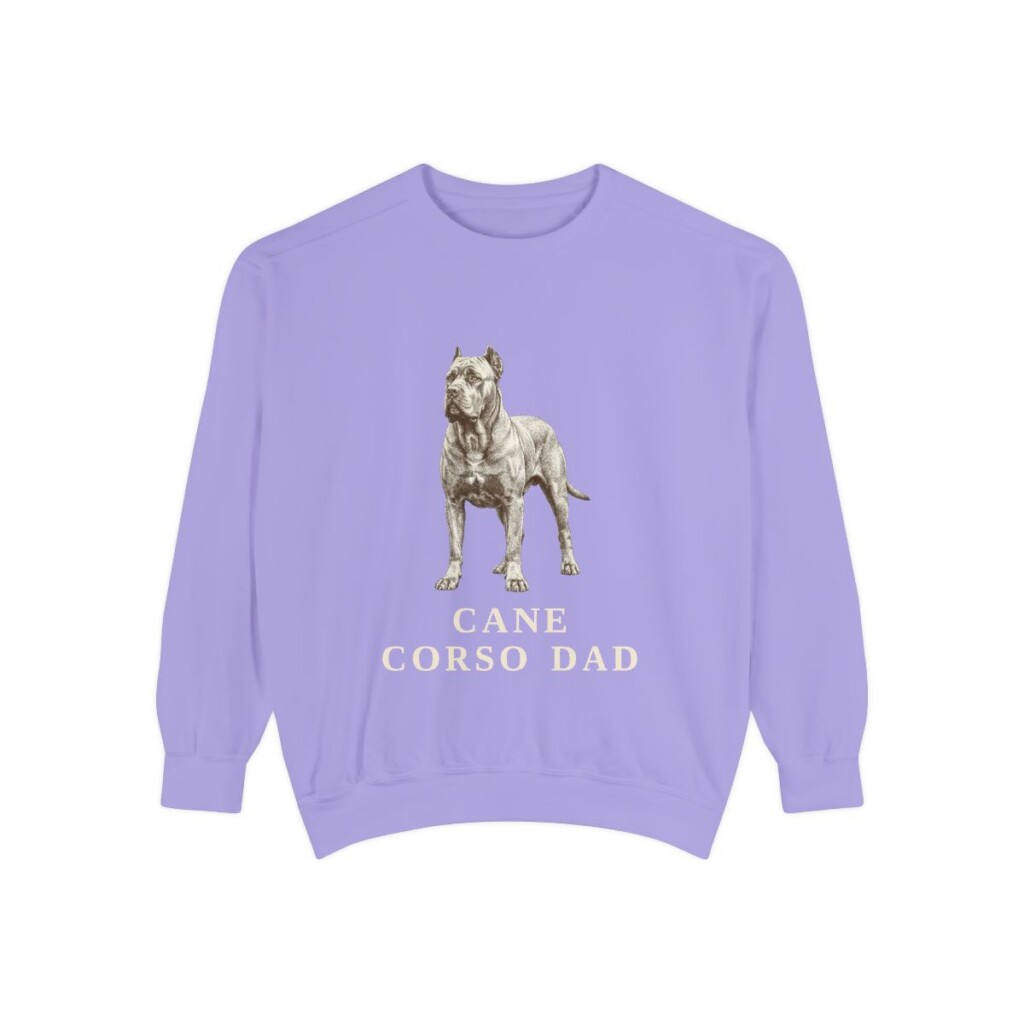 Cane Corso Dad Sweatshirt, Violet, front view