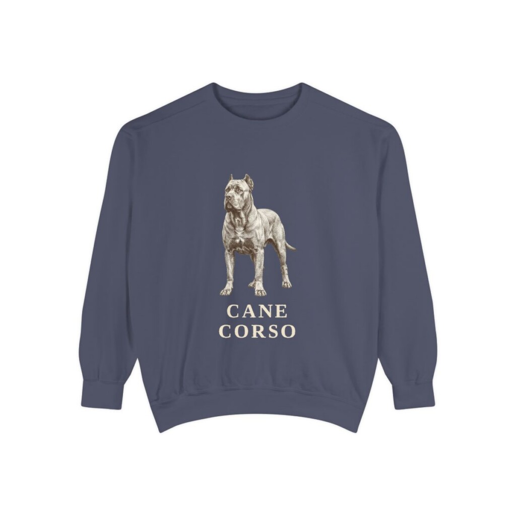cane-corso-sweatshirt-denim-1 Cane Corso Sweatshirt, Denim, front view