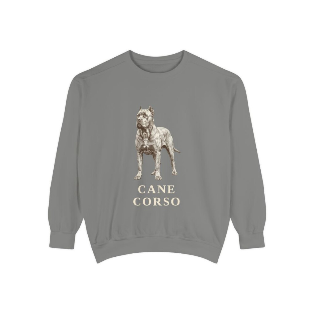 cane-corso-sweatshirt-grey-1 Cane Corso Sweatshirt, Grey, front view
