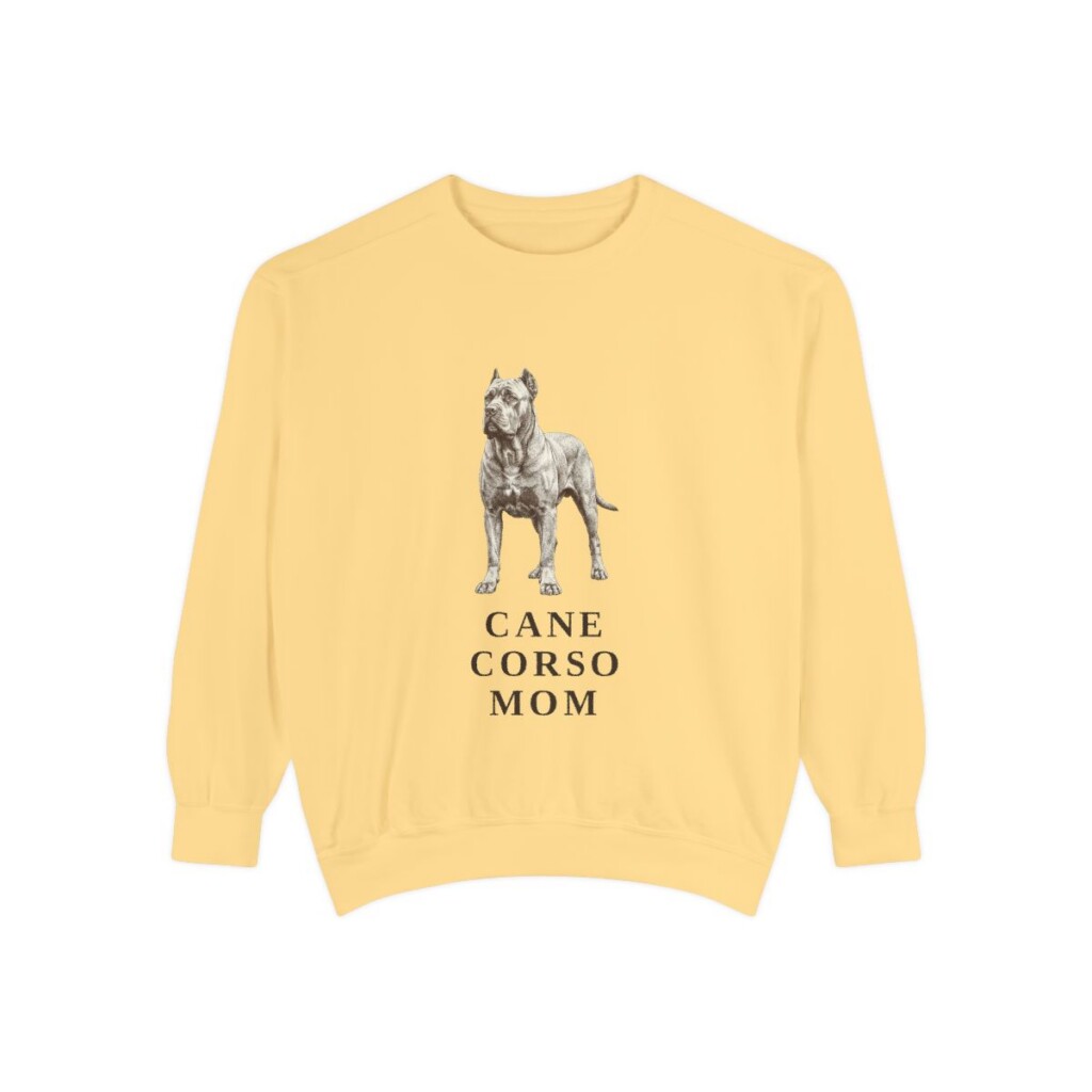 Cane Corso Mom Sweatshirt, Butter, front view