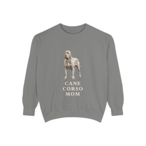 Cane Corso Mom Sweatshirt, Grey, front view