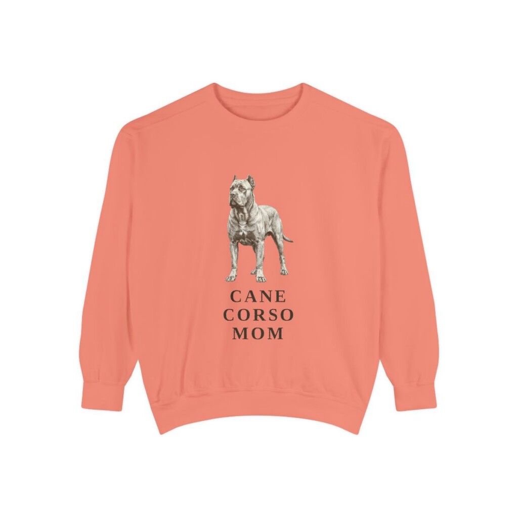 Cane Corso Mom Sweatshirt, Terracotta, front view
