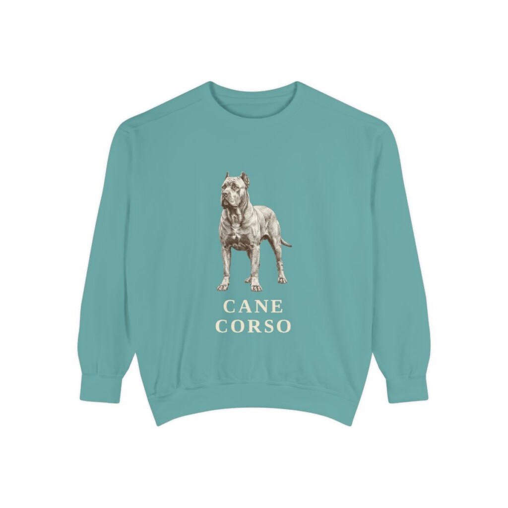 cane-corso-sweatshirt-seafoam-1 Cane Corso Sweatshirt, Seafoam, front view