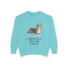 Cardigan Welsh Corgi Sweatshirt, Chalky Mint, front view