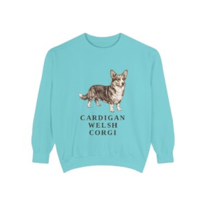 Cardigan Welsh Corgi Sweatshirt, Chalky Mint, front view