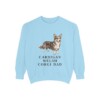 Cardigan Welsh Corgi Dad Sweatshirt, Chambray, front view
