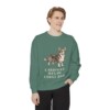 Cardigan Welsh Corgi Dad Sweatshirt, Light Green, person 1 front