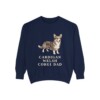 Cardigan Welsh Corgi Dad Sweatshirt, True Navy, front view