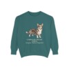 Cardigan Welsh Corgi Latin Sweatshirt, Blue Spruce, front view