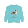 Cardigan Welsh Corgi Latin Sweatshirt, Chalky Mint, front view