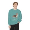 Cardigan Welsh Corgi Latin Sweatshirt, Seafoam, person 1 front