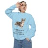 Cardigan Welsh Corgi Mom Sweatshirt, Chambray, person 2 context