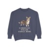 Cardigan Welsh Corgi Mom Sweatshirt, Denim, front view