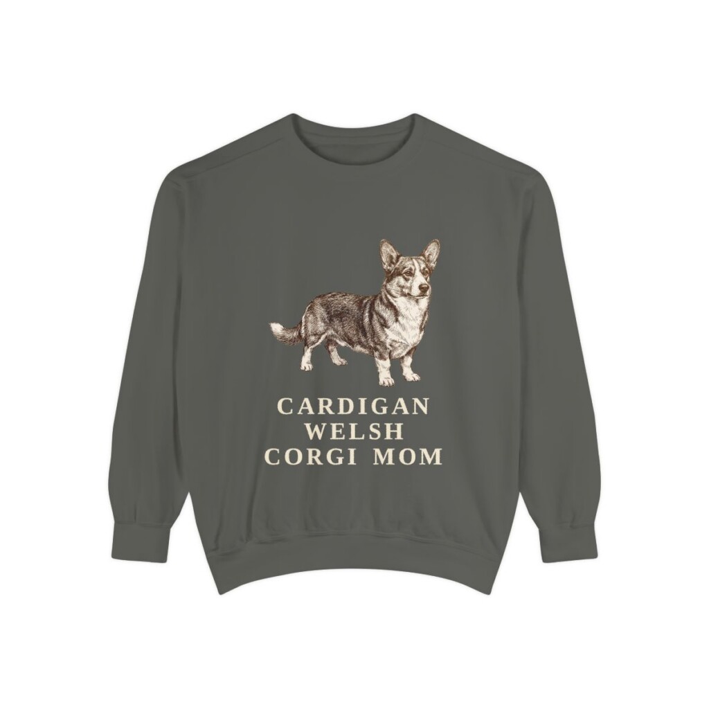 Cardigan Welsh Corgi Mom Sweatshirt, Pepper, front view