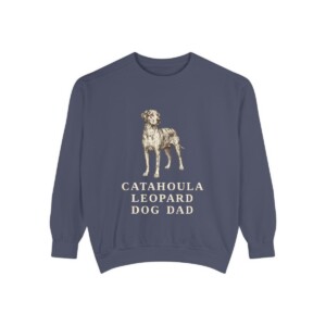 Catahoula Leopard Dog Dad Sweatshirt, Denim, front view