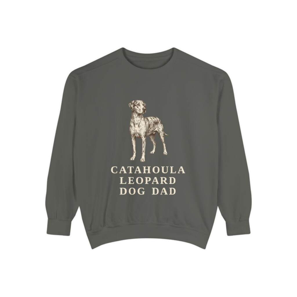 Catahoula Leopard Dog Dad Sweatshirt, Pepper, front view