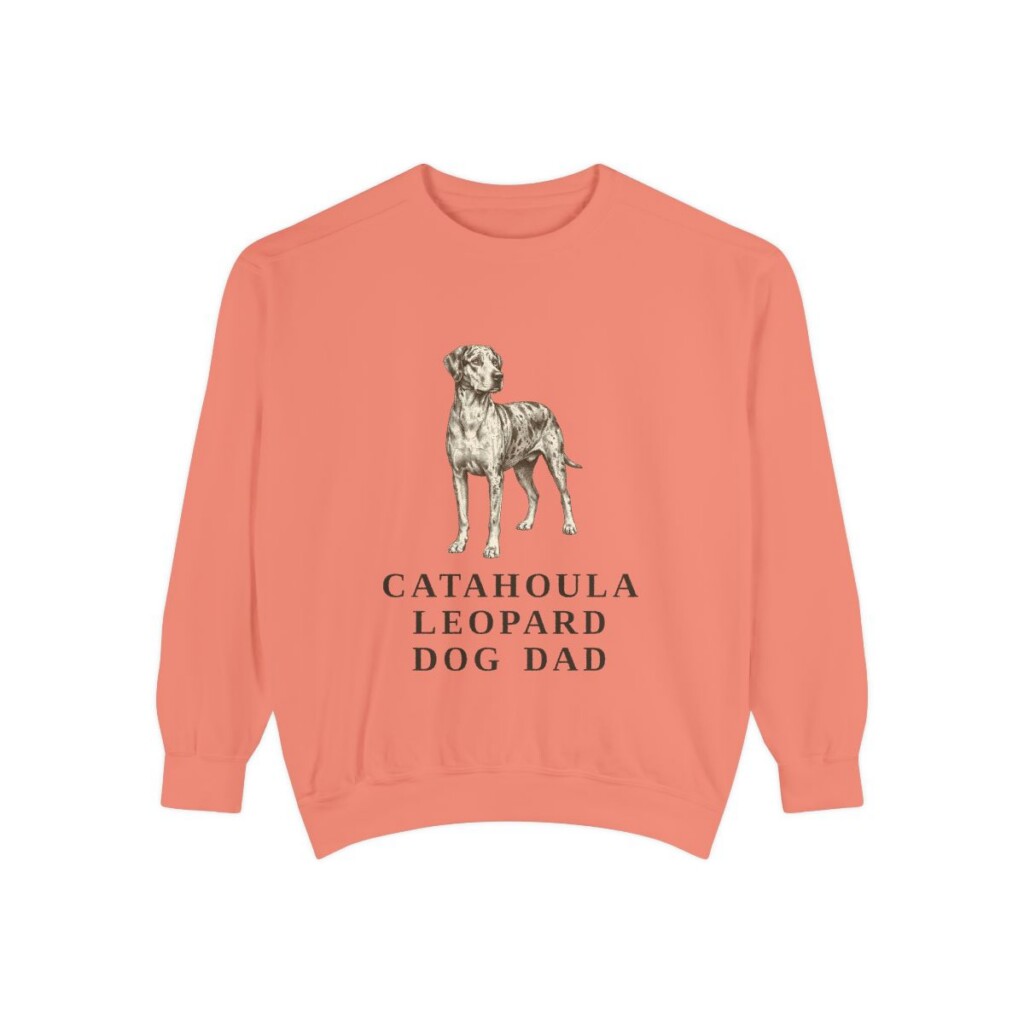 Catahoula Leopard Dog Dad Sweatshirt, Terracotta, front view