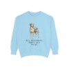 catahoula-leopard-dog-sweatshirt-humor-chambray Catahoula Leopard Dog Humor Sweatshirt, Chambray, front view