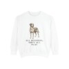 catahoula-leopard-dog-sweatshirt-humor-white Catahoula Leopard Dog Humor Sweatshirt, White, front view