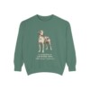 Catahoula Leopard Dog Latin Sweatshirt, Light Green, front view