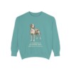 Catahoula Leopard Dog Latin Sweatshirt, Seafoam, front view