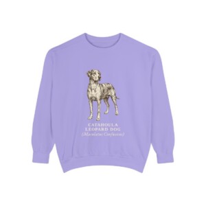 Catahoula Leopard Dog Latin Sweatshirt, Violet, front view