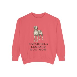 Catahoula Leopard Dog Mom Sweatshirt, Watermelon, front view