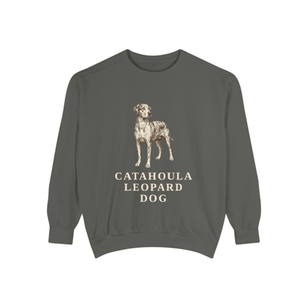 Catahoula Leopard Dog Sweatshirt, Pepper, front view