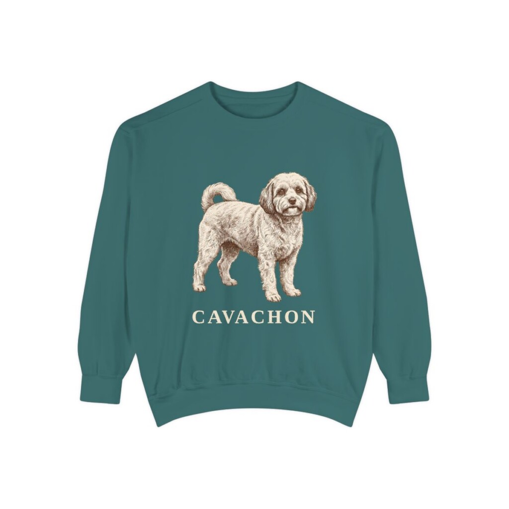 Cavachon Sweatshirt, Blue Spruce, front view