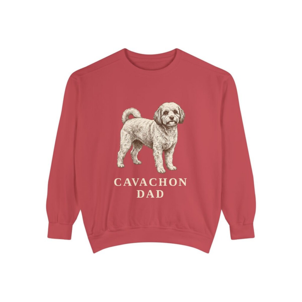 Cavachon Dad Sweatshirt, Crimson, front view