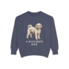 Cavachon Dad Sweatshirt, Denim, front view