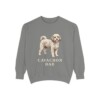 Cavachon Dad Sweatshirt, Grey, front view