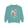 Cavachon Dad Sweatshirt, Seafoam, front view