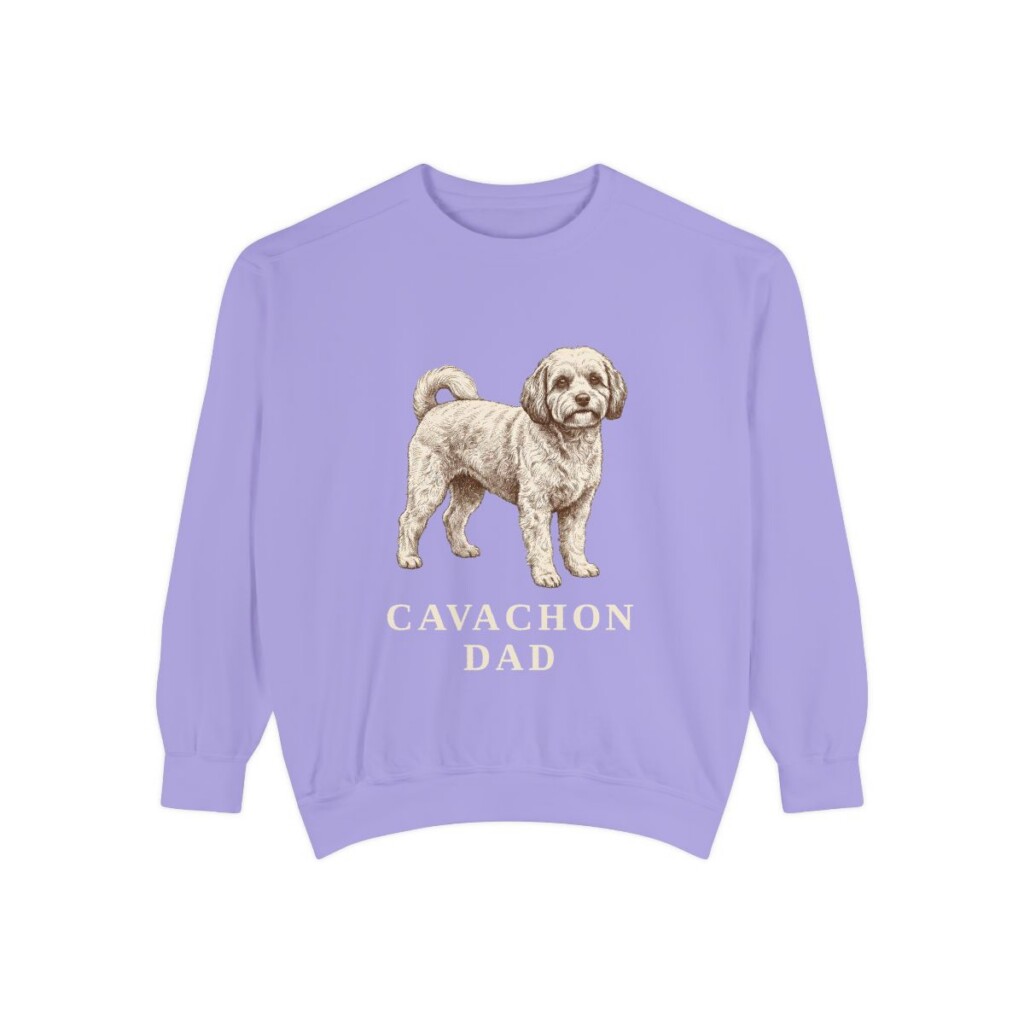 Cavachon Dad Sweatshirt, Violet, front view