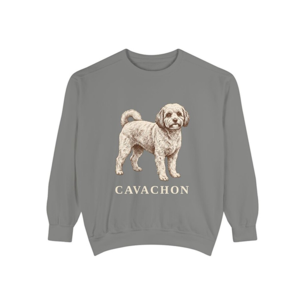Cavachon Sweatshirt, Grey, front view