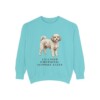 Cavachon Humor Sweatshirt, Chalky Mint, front view