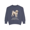 Cavachon Humor Sweatshirt, Denim, front view