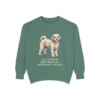 Cavachon Humor Sweatshirt, Light Green, front view