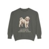 Cavachon Humor Sweatshirt, Pepper, front view